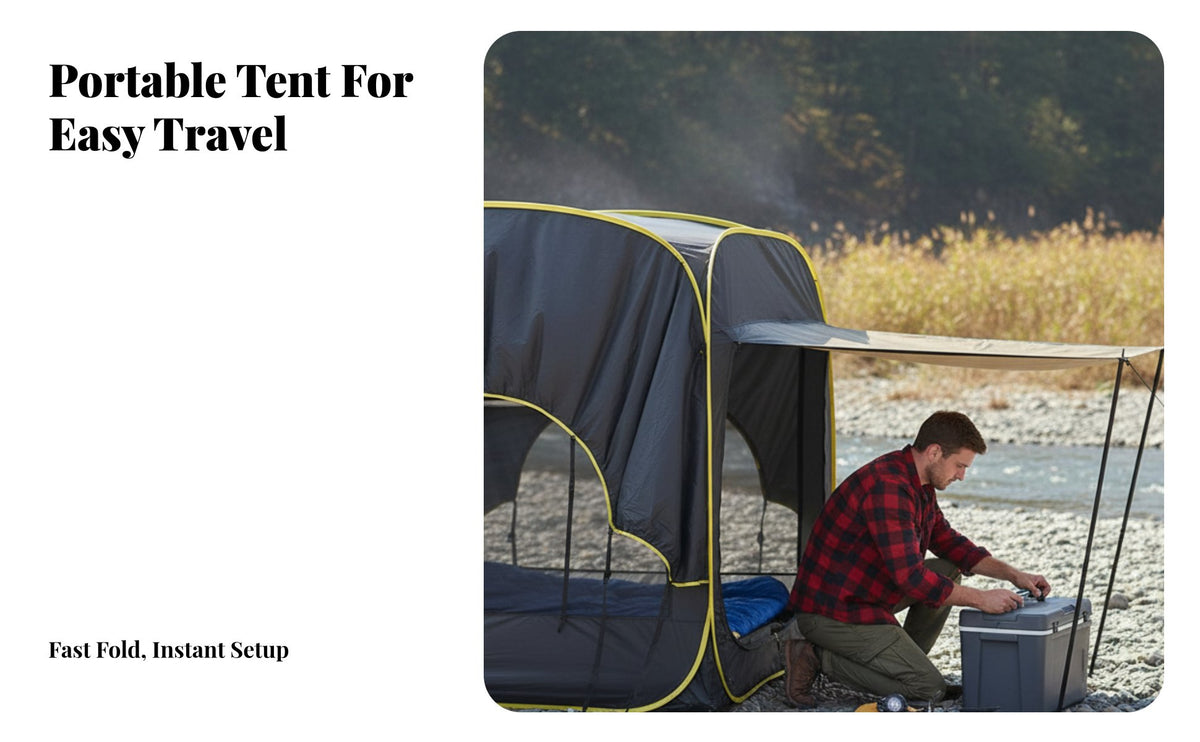 SUV Tail Tent, Outdoor Camping Expansion Tent, Quick Setup, Waterproof, Sun Protection Resistant
