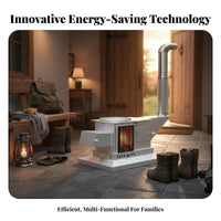 Gasification Stove, Five-Stage burning, Energy-Saving Indoor Heater, Smokeless, double energy source Wood Home Rural Use