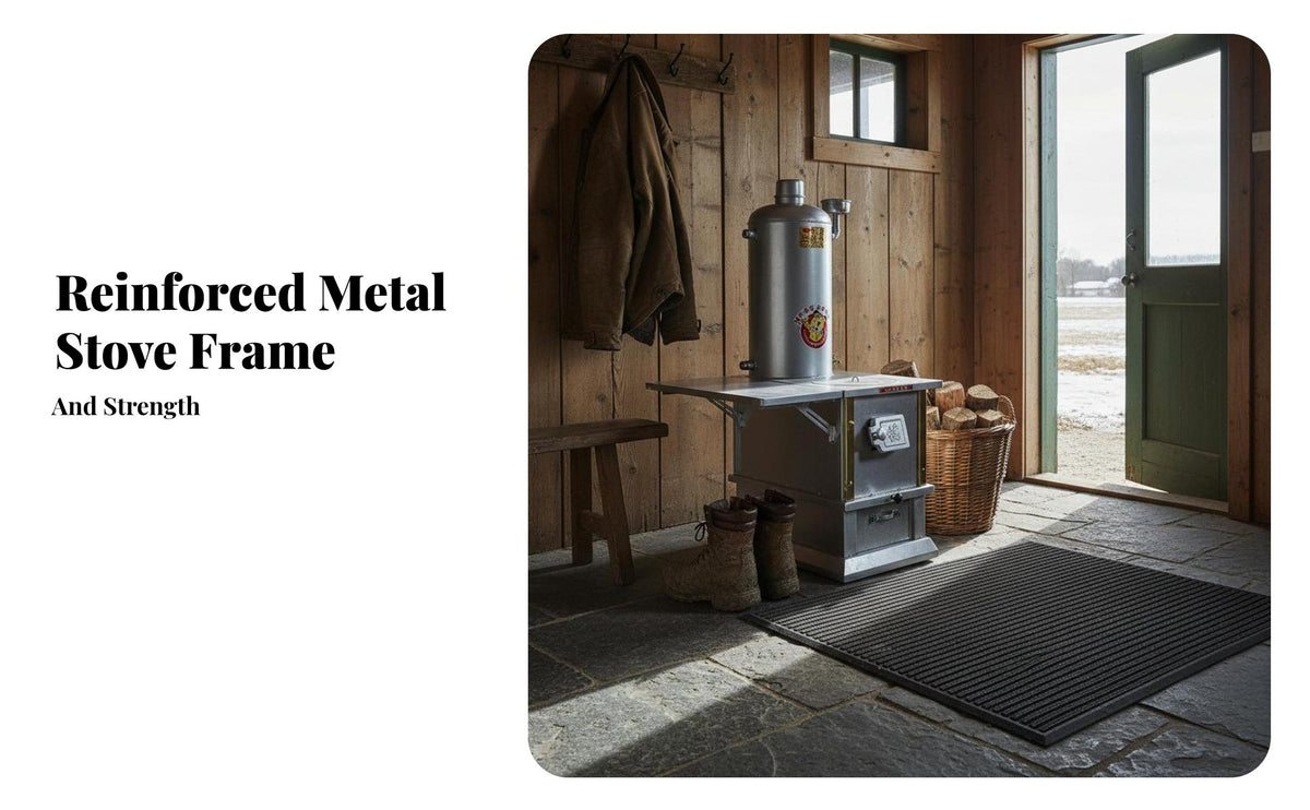 Gasification Heating Stove, Indoor Coal Wood Burner, Thickened Home Heater with Water Tank, Rural Multifuel