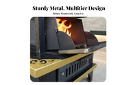 Tibetan Wood Burning Stove, Indoor Fireplace Heater, Efficient Heating for Home & Patio, Winter Use, Metal Construction