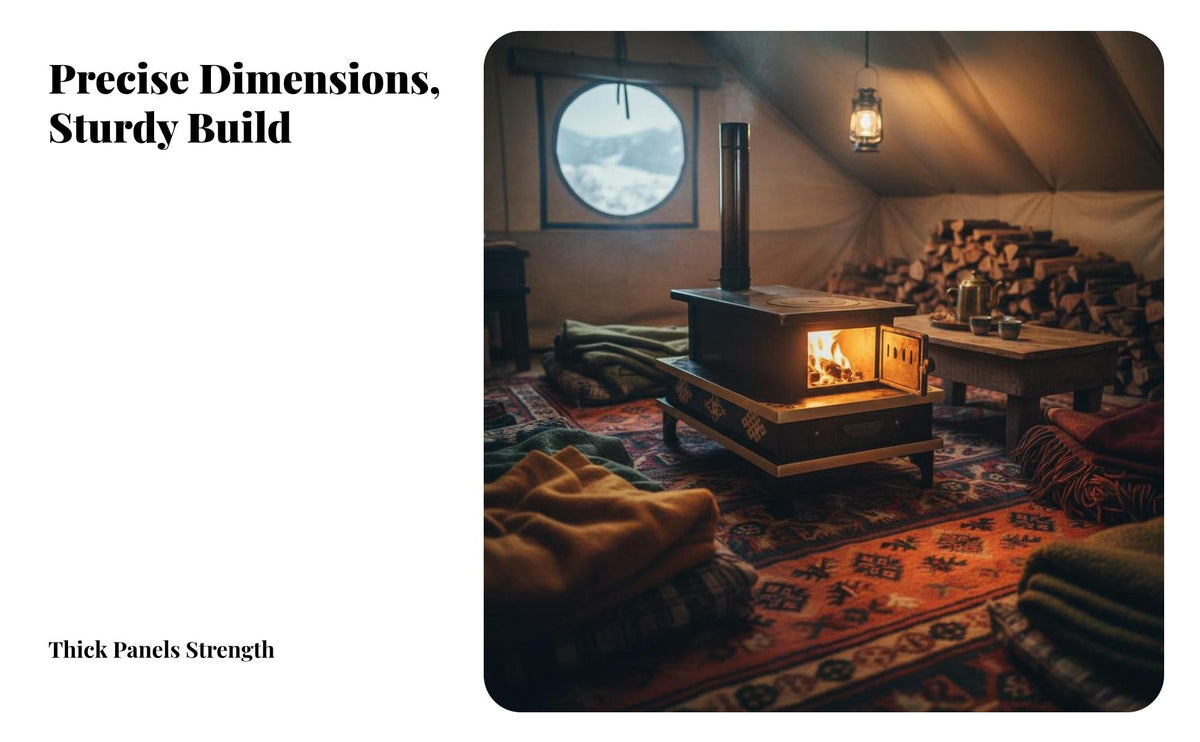 Tibetan Wood Burning Stove, Indoor Fireplace Heater, Efficient Heating for Home & Patio, Winter Use, Metal Construction