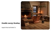 Wood Burning Heating Stove, Rural Home Indoor Heater, double combustible Wood, Thick Stainless Steel, Winter Use