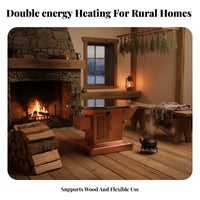 Wood Burning Heating Stove, Rural Home Indoor Heater, double combustible Wood, Thick Stainless Steel, Winter Use
