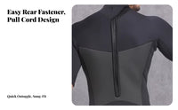 Wetsuit, 3mm Thickened Full torso, Thermal, Sun Protection, Anti-Jellyfish, Men's single-Piece for Winter Diving, Snorkeling, Surfing