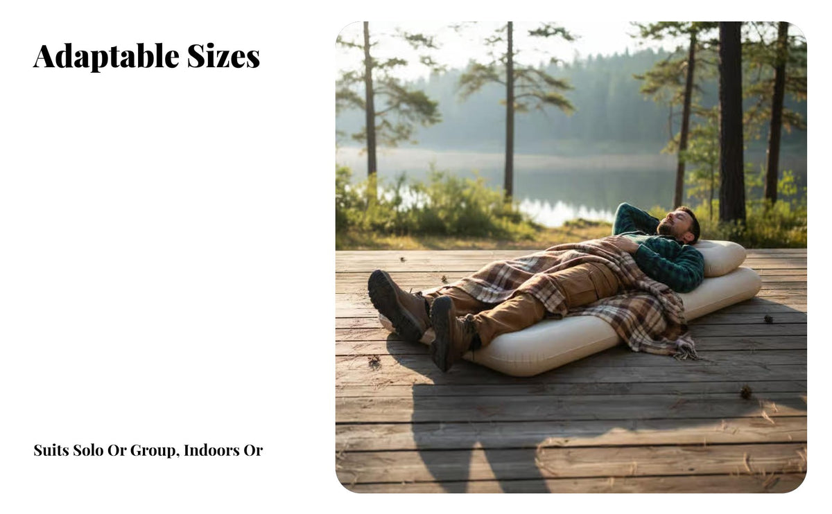 Inflatable Mattress, Elastic Silk automaticInflating Bed, Outdoor Camping Tent Sleeping Pad, Multi-Size choices