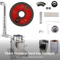 Stainless Steel Heating Stove, Indoor & Wood doubleUse, Smokeless Rural Fireplace