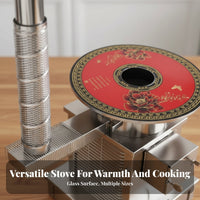 Stainless Steel Heating Stove, Indoor & Wood doubleUse, Smokeless Rural Fireplace