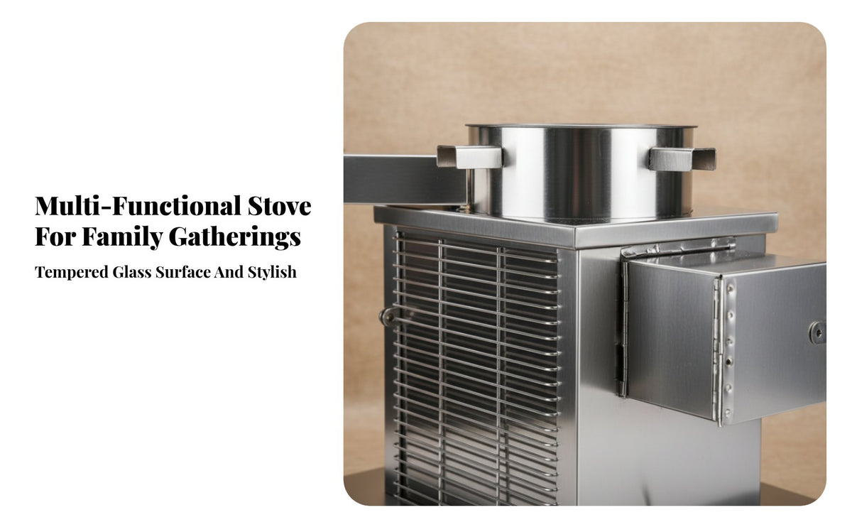 Stainless Steel Heating Stove, Indoor & Wood doubleUse, Smokeless Rural Fireplace