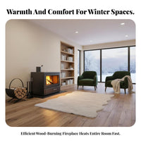 Wood Burning Fireplace, Indoor Heating Stove, Large Viewing viewing panel, Home, Villa, Commercial Use