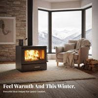 Wood Burning Fireplace, Indoor Heating Stove, Large Viewing viewing panel, Home, Villa, Commercial Use