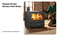 Wood Burning Fireplace, Indoor Heating Stove, Large Viewing viewing panel, Home, Villa, Commercial Use