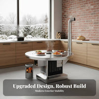 Wood Burning Stove, Indoor Multifunctional Heater, Smokeless Energy-Saving Rural Fireplace