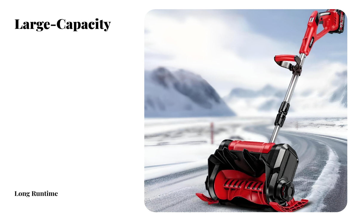 Electric winter brush tool, Cordless Hand-Push winter Removal Machine, Small Size, Powerful School, driveway, Property, Home Use