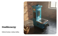 Wood Heating Stove, Home Use, New Edition, Compact Size, Insertable Kang, High Performance, Upgraded Water Reservoir