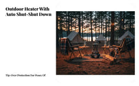 Camping Gas Heater, Portable Cassette Stove, Outdoor & Indoor Heating, Ice Fishing, Tent, Auto Shut-Off