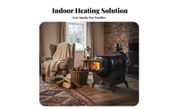Horizontal Fireplace, High Temperature Eco-Friendly Stove, Rural Heating, Movable Wood, Multi-Purpose