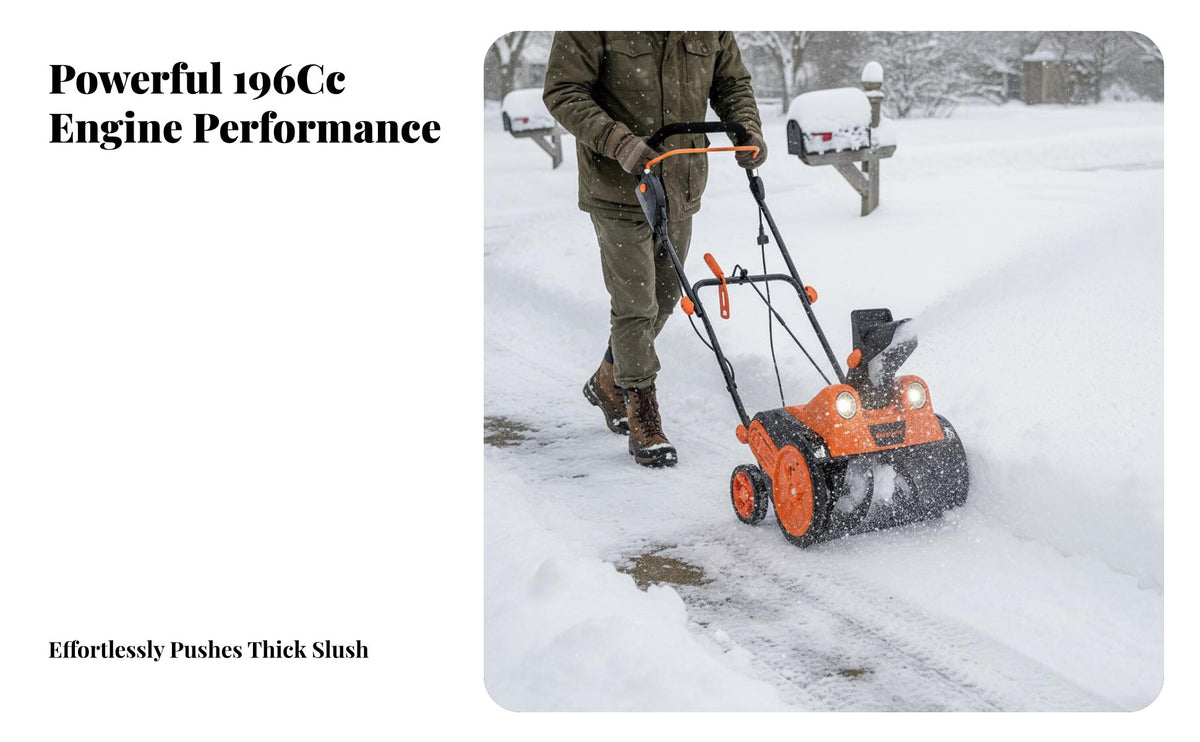 Hand-Push winter clearing device, Small Gearpowered winter Removal Machine, Residential, Powerful Alloy, Multi-Function