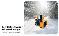 winter maintenance tool, Hand-Push Small winter Removal Machine, Outdoor path Surface, Multi-Function