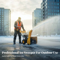 winter maintenance tool, Hand-Push Small winter Removal Machine, Outdoor path Surface, Multi-Function