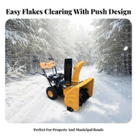 winter maintenance tool, Hand-Push Small winter Removal Machine, Outdoor path Surface, Multi-Function