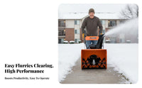 Winter Sweeper, Compact Hand-Push, Gas Engine, Deep Grip Tires, Multi-Scene Use