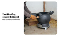 Rural Household Heating Stove, Cast Iron Multi-Function heater, Large Thick Wood Burner