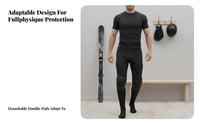 Ski Protective Set, Detachable Double Pad, Adult Leg Pants, Pelvic Protector, Knee Pads