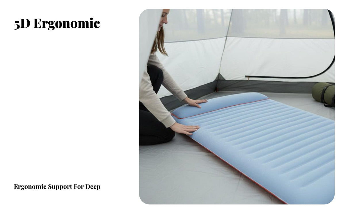 Outdoor Inflatable Mattress, Thickened Moistureresistant Pad, Portable Camping Air Bed for Tent & Home