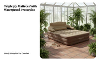 Inflatable Mattress, Air Bed for Home & Outdoor, Foldable Single Lazy Bed, Fast Inflation, Thickened Design