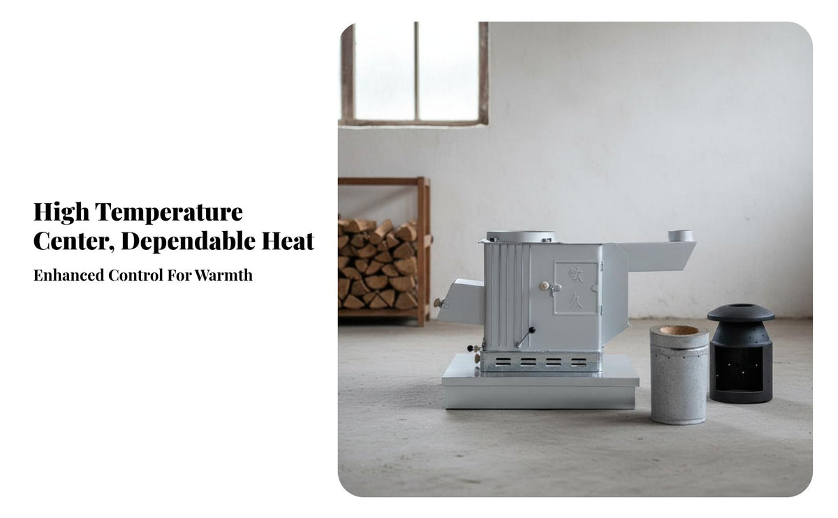 Gasification Stove with Radiator, Multienergy Wood Heater, Replaceable central unit, Rural Heating unit