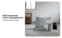 Gasification Stove with Radiator, Multienergy Wood Heater, Replaceable central unit, Rural Heating unit