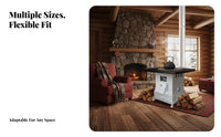 Multi-Functional Wood-Fired Stove, Indoor Smokeless Gasification Heater, Rural Heating, Movable Pot Stand