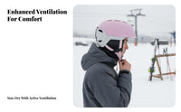 Ski Helmet Buckle, Unisex winter Helmet, collision Resistant, Ventilated, Adult winterboarding & Skiing Gear