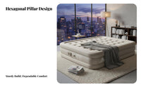 Inflatable Mattress, Portable Foldable Air Bed, Automatic Electric Pump, Moisture-Resistant, Double Layer, Lightweight, Home &