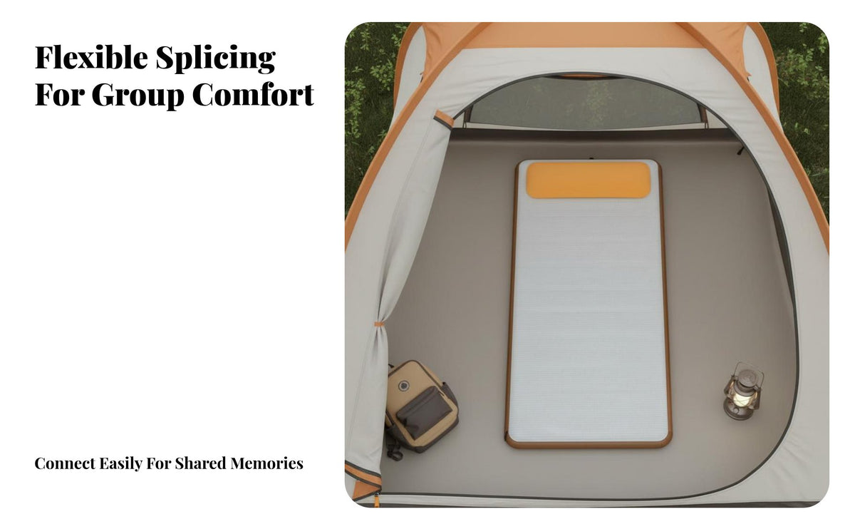 Inflatable Mattress, Thickened Air Bed, Foldable, Built-in Pump, Outdoor Camping, Home Use