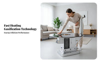 Wood doubleUse Gasification Stove, Indoor Multifunctional Heater, Rectangular Smokeless Fireplace, Rural Home Cooking & Heating