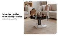 Wood doubleUse Gasification Stove, Indoor Multifunctional Heater, Rectangular Smokeless Fireplace, Rural Home Cooking & Heating