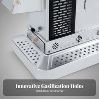 Wood doubleUse Gasification Stove, Indoor Multifunctional Heater, Rectangular Smokeless Fireplace, Rural Home Cooking & Heating