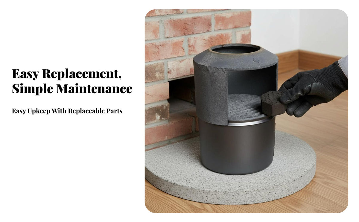 Winter Heating Stove, Rural Household Smokeless Firewood Stove, Thickened Steel & Cast Iron center, B Stove Accessories