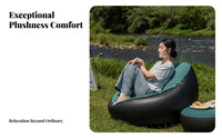 Inflatable Sofa, Medical Grade TPU, Japanese Mat Footstool, Portable Lazy Lounger, Outdoor Camping, Home Nap