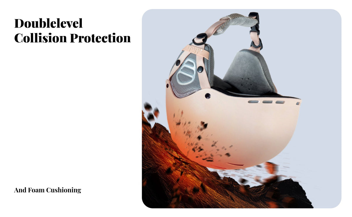 Kids Ski Helmet collision-Resistant winter Helmet, double Board Protective Gear, Adjustable Fit