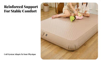 Firm Inflatable Mattress, Auto air inflator, Home & Camping, Single/Double, Breathable Fiber soft Bed