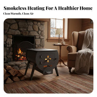 Winter Wood Stove, Indoor Heating heater, Thickened Manganese Steel, Multienergy source, Smokeless, Home Rural Use