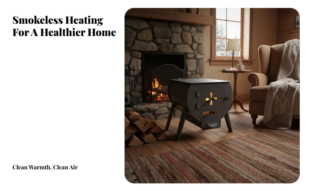 Winter Wood Stove, Indoor Heating heater, Thickened Manganese Steel, Multienergy source, Smokeless, Home Rural Use