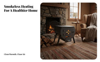 Winter Wood Stove, Indoor Heating heater, Thickened Manganese Steel, Multienergy source, Smokeless, Home Rural Use