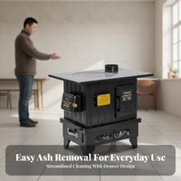 Energy-Saving Gasification Stove, Smokeless Dual Fuel, Indoor Rural Home, Thickened Oven