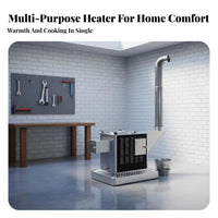 Wood Burning Stove, Indoor Smokeless Heater, double energy source Wood, Winter Home Heating