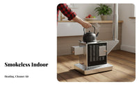 Wood Burning Stove, Indoor Smokeless Heater, double energy source Wood, Winter Home Heating