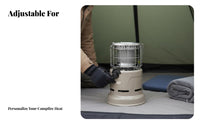 Outdoor Portable Heater & Cooking Stove, Multi-Purpose, Adjustable Power, Stainless Steel, For Camping, Hiking, Outdoor Dining