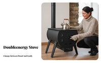Winter Wood Stove, Indoor Heating heater, Thickened Manganese Steel, Multienergy source, Smokeless, Home Rural Use